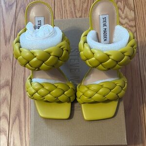 Steve Madden Yellow Braided Women's Sandals
